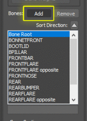 2. From the Parameters section of the Skin Modifier, press Add Bones.